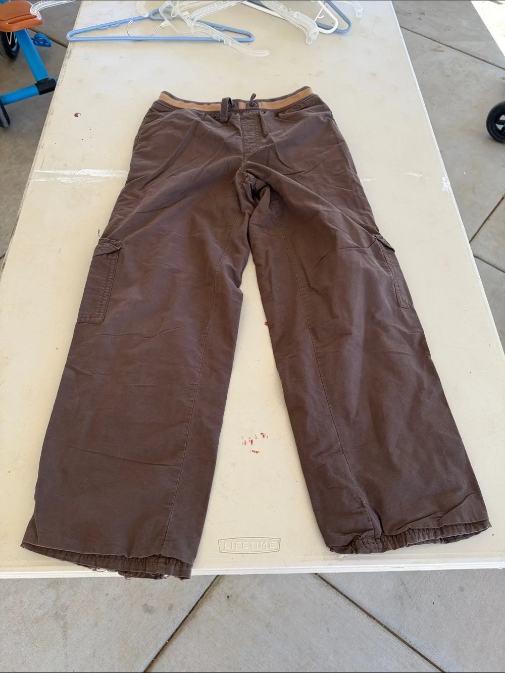 Gymboree Brown Cargo Pants with Drawstring Hem
